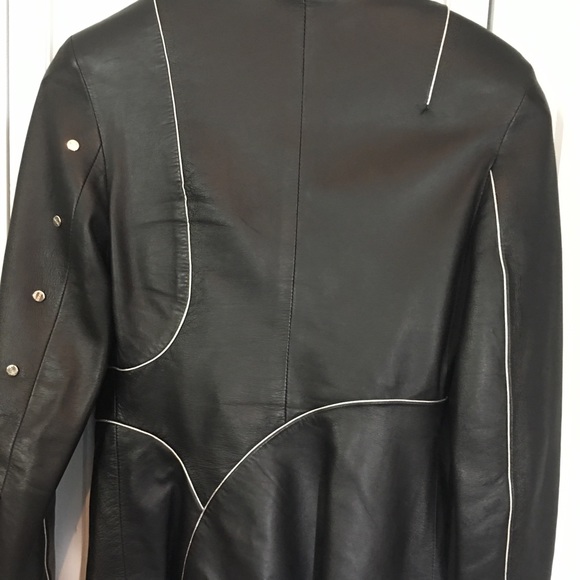 asymmetrical  black lambskin jacket XS - Picture 4 of 11